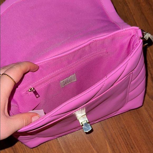 Pink Quilted Crossbody Bag - Picture 3 of 4